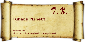 Tukacs Ninett névjegykártya